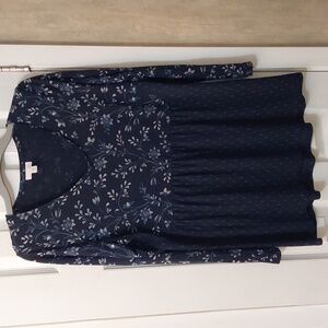 J-Jill Floral Baby Doll Peplum Tunic medium